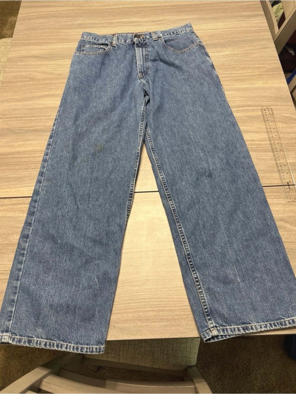 Vintage Old Navy Men's Relaxed Straight-Leg Denim Jeans